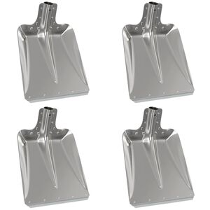 vidaXL Skyffelhuvud 4 st Silver 43 x 32,5 cm Aluminium