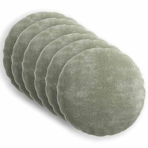 vidaXL Kudd&ouml;verdrag 6 st HEERLEN Gr&ouml;n &Oslash; 60 cm Chenilletyg