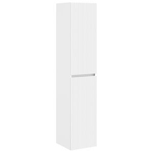 vidaXL V&auml;ggmonterat Badrumssk&aring;p Vit 33 x 34,5 x 160 cm Konstruerat tr&auml;