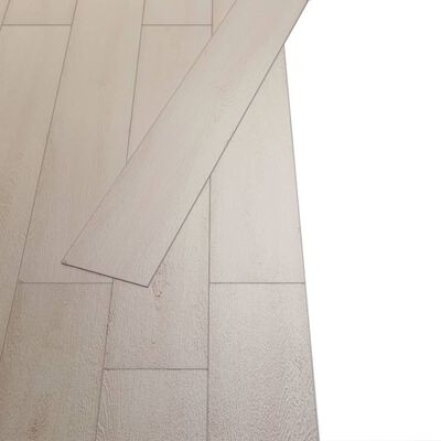 vidaXL Självhäftande PVC-golvplankor 5,02 m² ek 2 mm klassisk vit