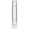 vidaXL Gabion bågformad 200x30x120/140 cm galvaniserat järn