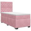 vidaXL Kontinentals&auml;ng med madrass Rosa 90 x 190 cm Sammet