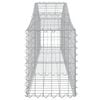 vidaXL Gabion bågformad 11 st 200x30x40/60 cm galvaniserat järn
