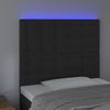 vidaXL S&auml;nggavel LED svart 80x5x118/128 cm sammet