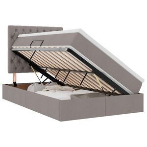 vidaXL F&ouml;rvaringss&auml;ng med LED med madrass Taupe 120 x 200 cm Polyester