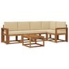 vidaXL Utomhussoffset 6 st Naturlig och Beige