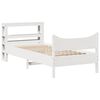 vidaXL S&auml;ngram med huvudgavel vit 90x200 cm massiv furu