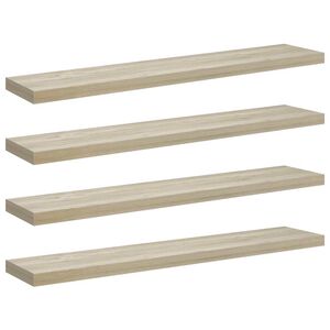 vidaXL Sv&auml;vande v&auml;gghyllor 4 st ek 120x23,5x3,8 cm MDF