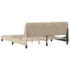 vidaXL Bed Frame without Mattress Cream 180x200 cm Fabric