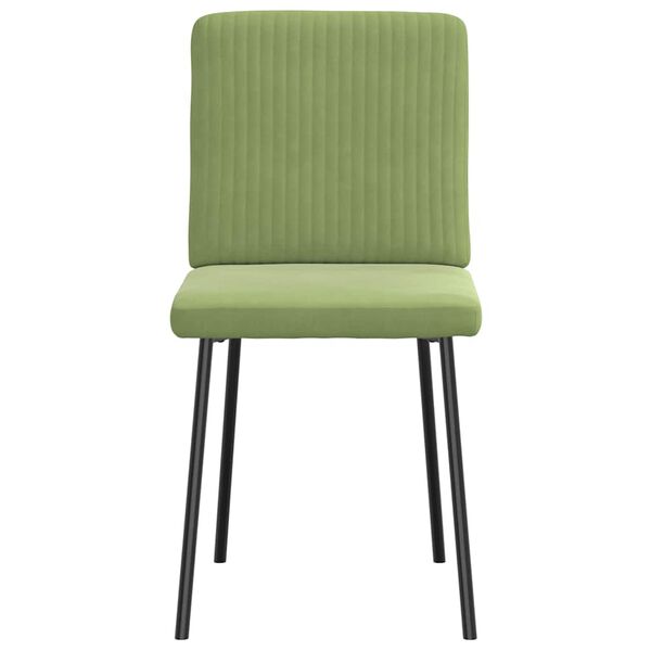 vidaXL Matstolar 2 st ljusgr&ouml;n sammet