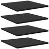 vidaXL Bokhylla Br&auml;da 4 pcs Svart 40 x 40 x 1,5 cm Konstruerat tr&auml;