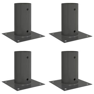 vidaXL Rund Markf&ouml;rankring 4 pcs Antracit 15 x 15 x 15 cm Metall