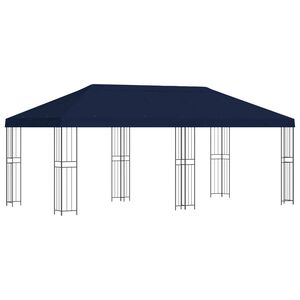 vidaXL Tr&auml;dg&aring;rdsgazebo 6 x 3 m Bl&aring; Polyester och St&aring;l 190 gsm