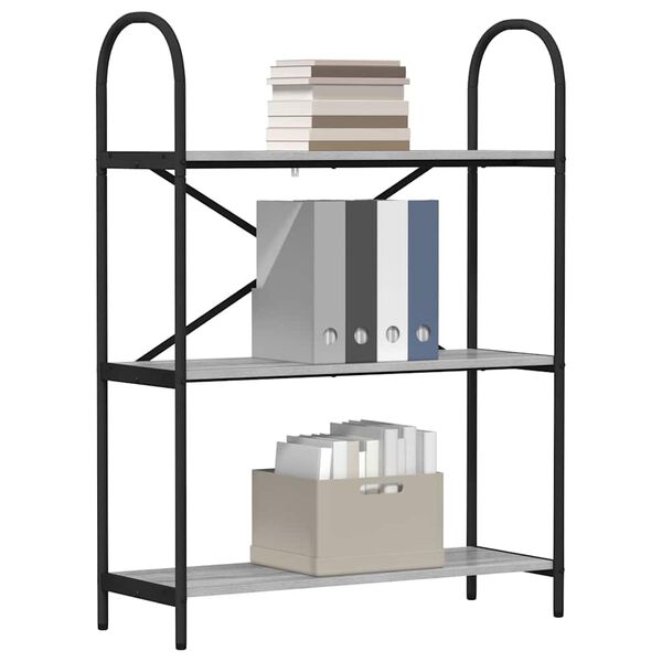 vidaXL Hyllsystem Gr&aring; Sonoma 80 x 30 x 109 cm Konstruerat tr&auml;