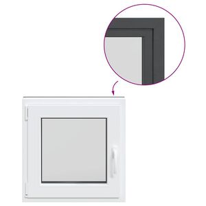 vidaXL Källarfönster "RISOR" 50x50 cm Tilt- och vridfönster DIN vänster antracit