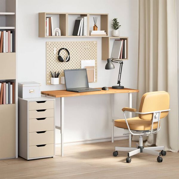 vidaXL Bordsskiva ljusbrun 120x50x2,5 cm massiv ek rektangul&auml;r