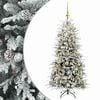 vidaXL Plast Hingad Julgran 120 cm 150 LED-lampor Varmvit PE & PVC