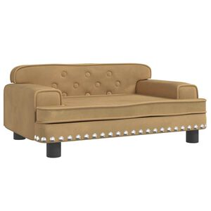 vidaXL Hundb&auml;dd brun 70x45x30 cm sammet