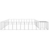 vidaXL Hundg&aring;rd silver 31,46 m&sup2; st&aring;l