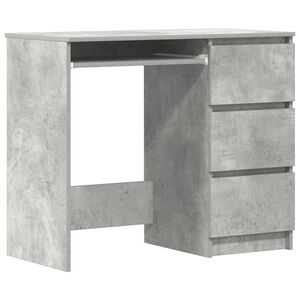 vidaXL Skrivbord betonggr&aring; 90x45x76 cm konstruerat tr&auml;