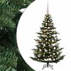 vidaXL Konstgjord julgran med julkulor 120 cm 150 LED-lampor Varmvit