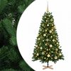 vidaXL Konstgjord julgran med julkulor 120 cm 150 LED-lampor Varmvit