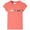 vidaXL T-shirt med volang&auml;rmar f&ouml;r barn korall 116