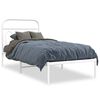 vidaXL S&auml;ngram med huvudgavel metall vit 90x190 cm