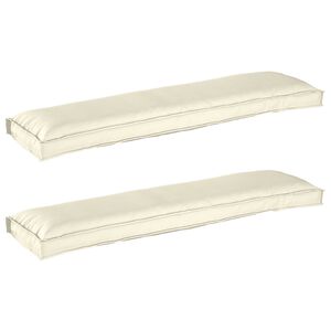 vidaXL Pallkuddset 2 st Oxford Tyg Kr&auml;m 150 x 40 x 8 cm