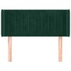 vidaXL S&auml;nggavel med kanter m&ouml;rkgr&ouml;n 93x16x78/88 cm sammet