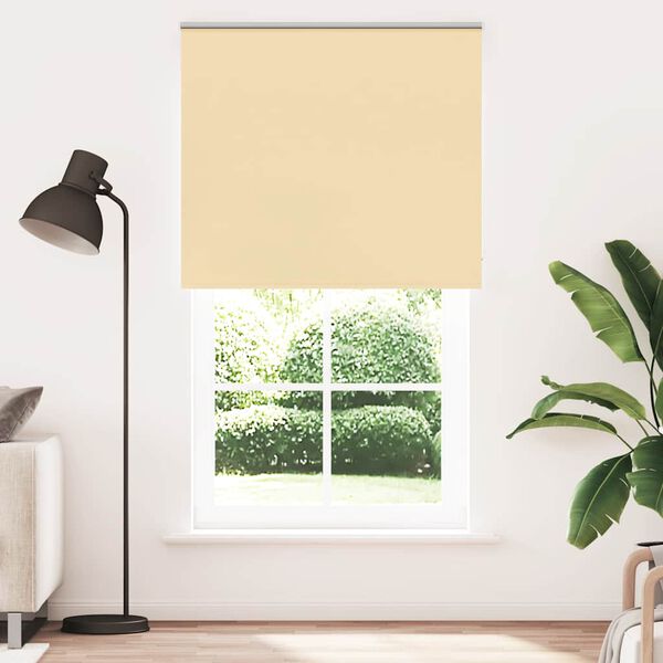 vidaXL Rullgardin m&ouml;rkl&auml;ggningsbeige 130x230 cm tyg bredd 126,6 cm