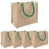 vidaXL Jutep&aring;sar 5 pcs Naturlig och gr&ouml;n 26 x 22 x 14 cm