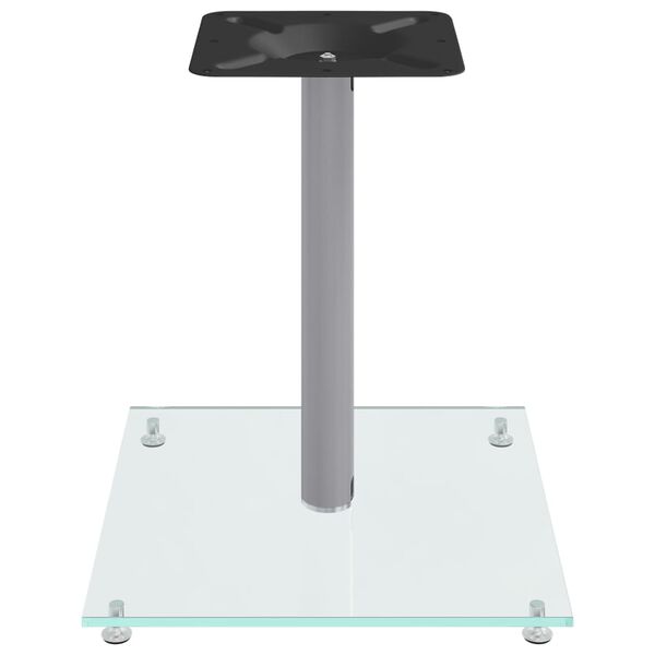 vidaL Högtalarstativ 2 st härdat glas 3-pelardesign silver