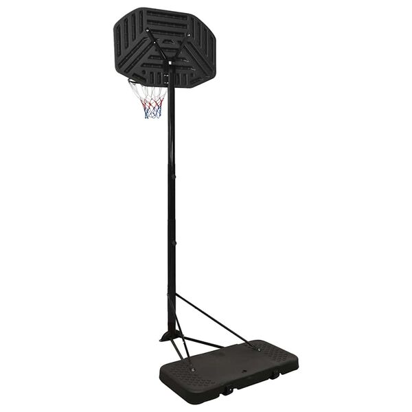 vidaXL Basketkorg med stativ svart 258-363 cm polyeten