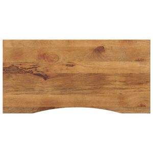 vidaXL Skrivbordsskiva med kurva 110x60x2,5 cm massivt grovt mangotr&auml;