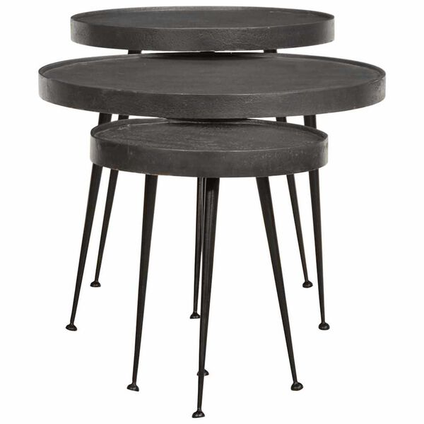 vidaXL Soffbord 3 delar svart konstruerat tr&auml;