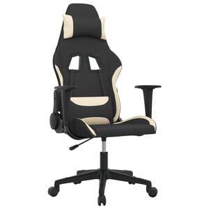 vidaXL Gamingstol svart och gr&auml;ddvit tyg