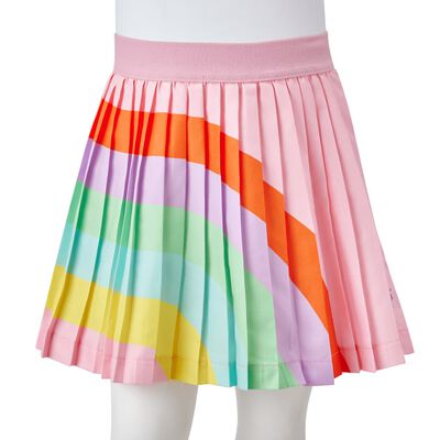 Plisserad kjol för barn ljusrosa 92