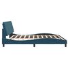 vidaXL Bed Frame with LED without Mattress Blue 200x200 cm Velvet