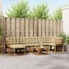 vidaXL Utomhussoffset med kudde 8 pcs Naturlig och Beige