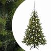 vidaXL Konstgjord julgran med julkulor 150 cm 150 LED-lampor Varmvit