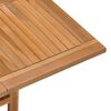 vidaXL Hopfällbart trädgårdsbord 90x90x75 cm massiv teak