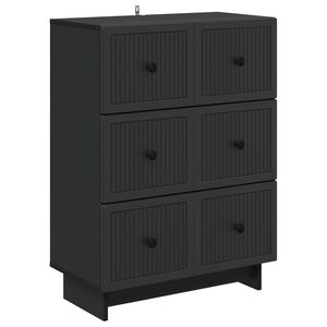 vidaXL L&aring;dans sk&aring;p Svart 66 x 34,5 x 90 cm Konstruerat tr&auml;