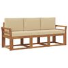 vidaXL Utomhussoffset 3 st Naturlig och Beige