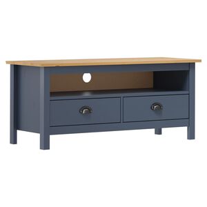 vidaXL TV-b&auml;nk Hill gr&aring; 110x40x47 cm massiv furu