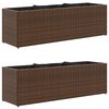 vidaXL Odlingsl&aring;dor med 3 krukor 2 st brun 105x30x32 cm konstrotting