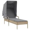 vidaXL Sols&auml;ng med tak beige konstrotting