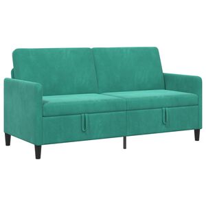 vidaXL Soffa med f&ouml;rvaring 3-sits Turkos 172 x 78 x 87 cm Polyester