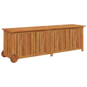 vidaXL Dynbox med hjul 150x50x58 cm massivt akaciatr&auml;