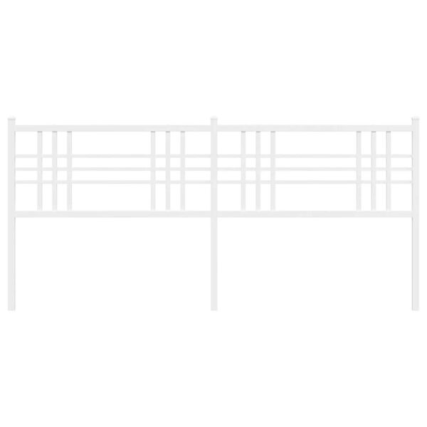 vidaXL Huvudgavel metall vit 180 cm
